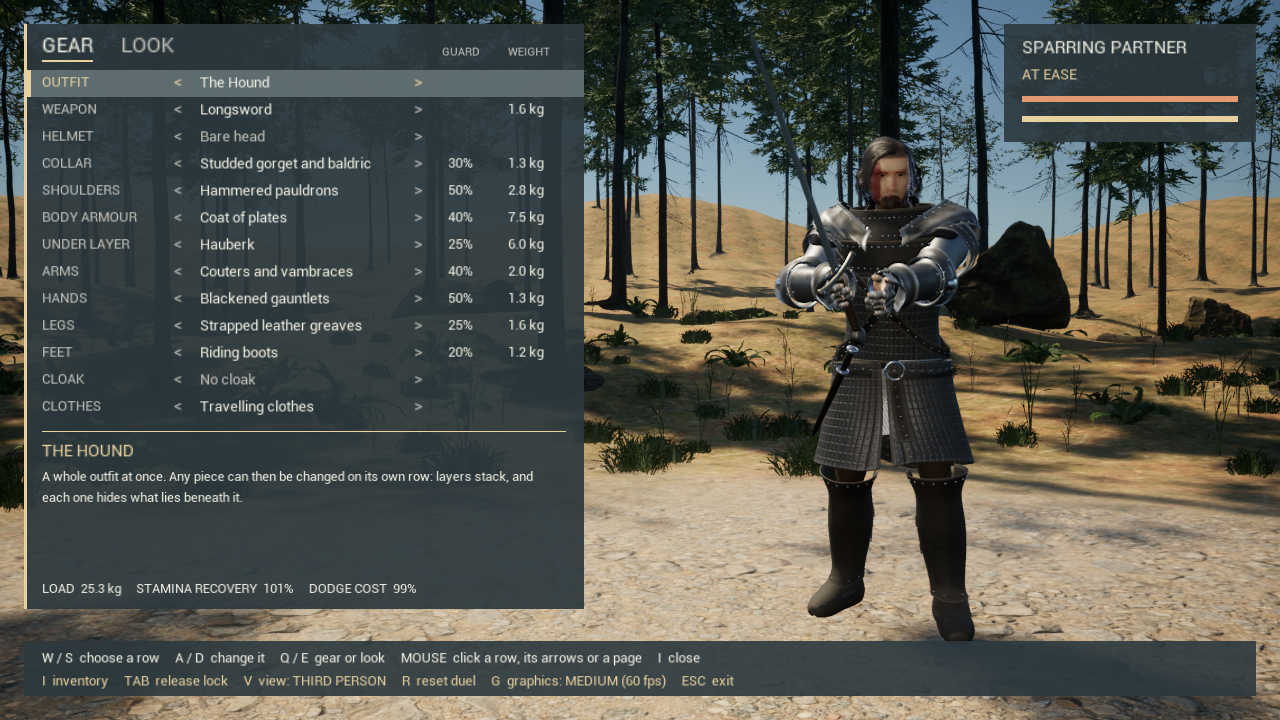 The Hound in the game's gear page