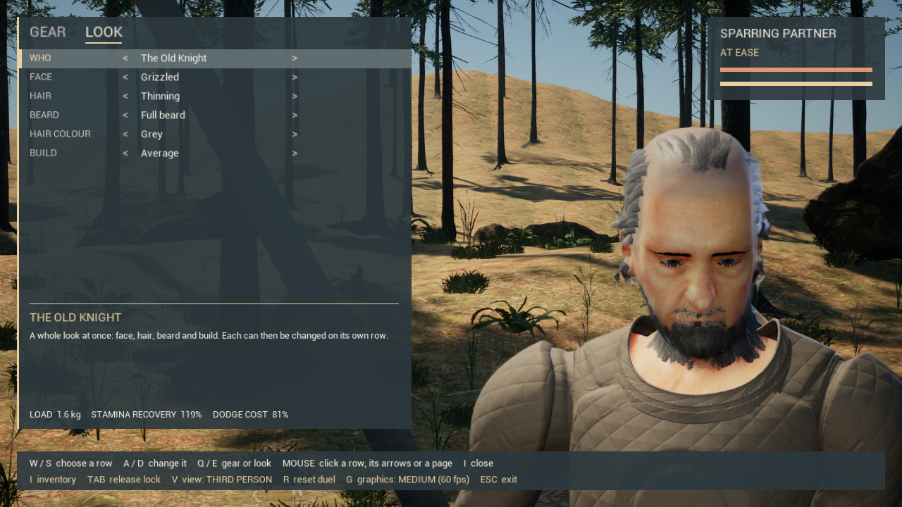 The Old Knight in game
