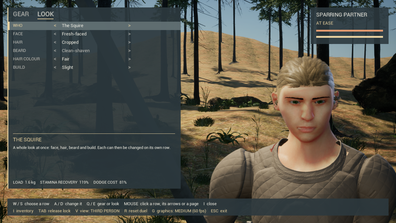 The Squire in game